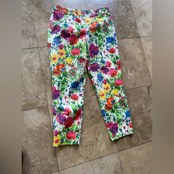 TALBOTS ladies lined size 12 floral pant NWT brand new never worn - Picture 2 of 8